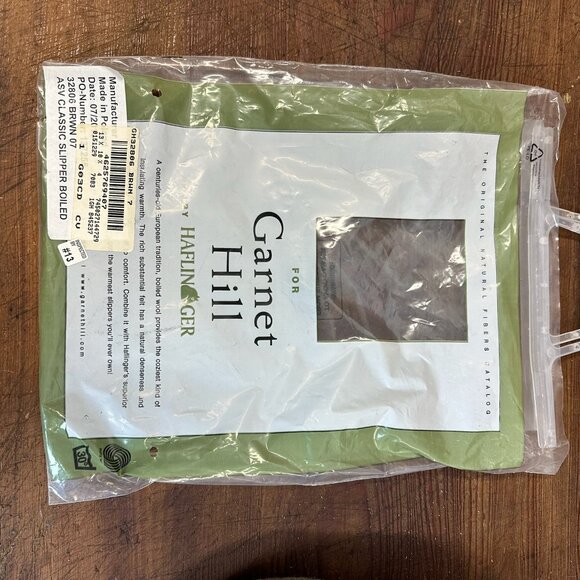 NWT Garnet Hill Grey Haflinger Boiled Wool Slippers 7 - Picture 11 of 12